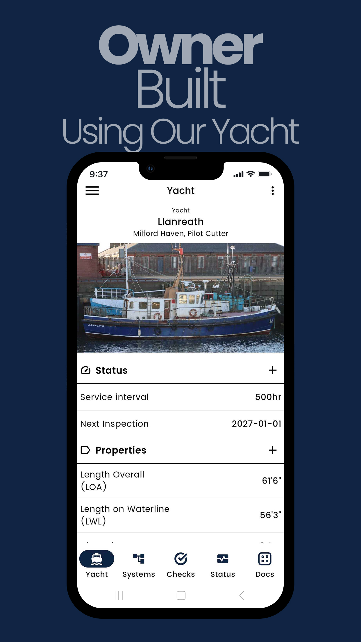 Owner Built Using Our Yacht