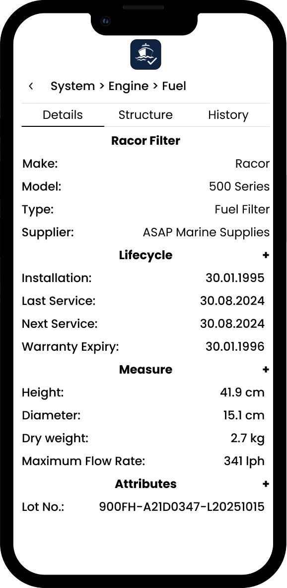 YachtPrep app interface