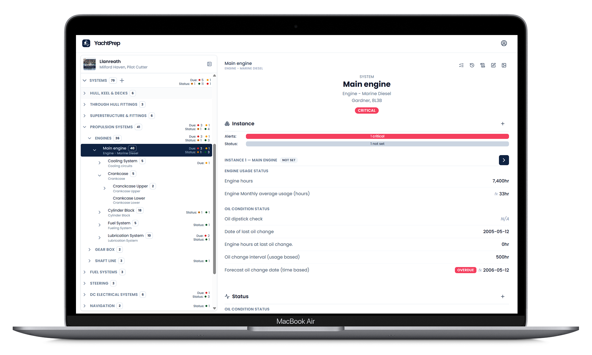 Track every system on board